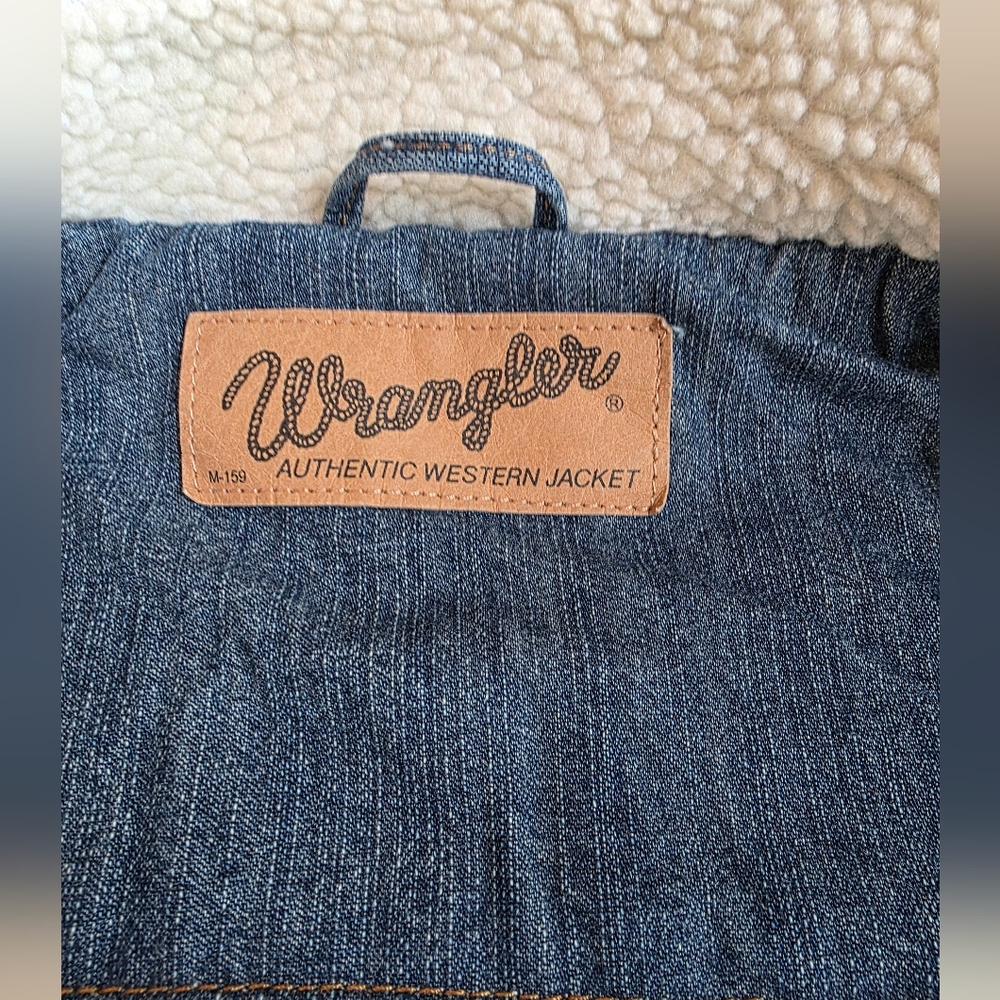 Vintage Wrangler Authentic Western Denim Sherpa Lined Jacket- Mens XXL - Picture 10 of 16